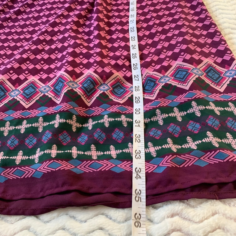 Anthropologie Everly Purple/multicolor 3/4 Sleeve Dress M - Picture 8 of 8